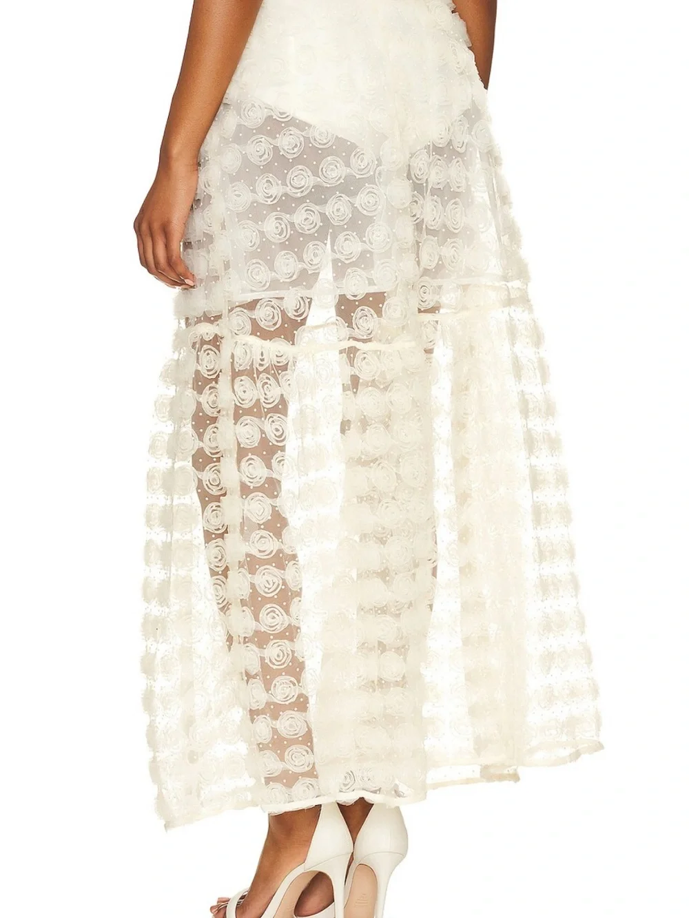 For Love & Lemons Sienna Skirt Cream